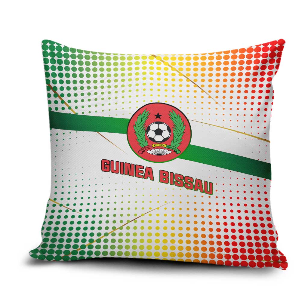 Guinea Bissau Pillow Cover with White Green Red Gradient Design - Wonder Print Shop