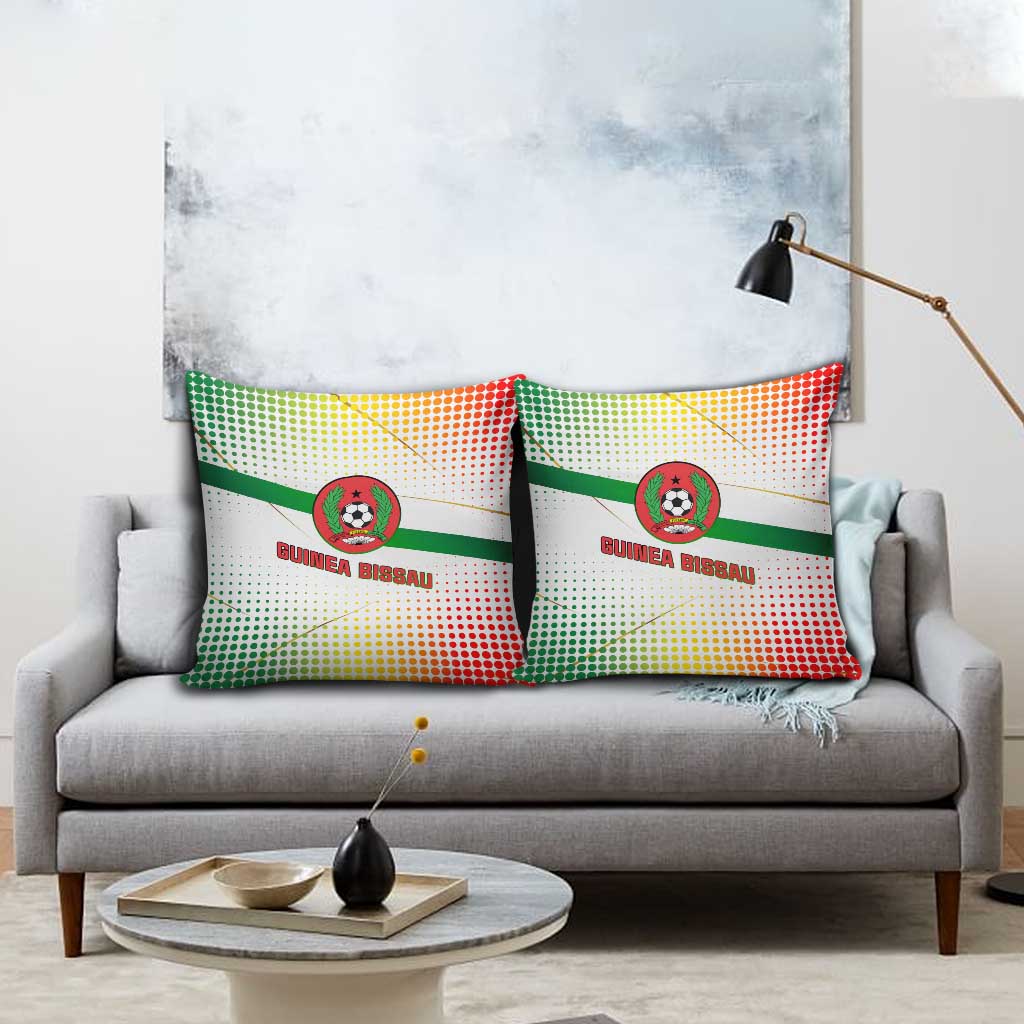 Guinea Bissau Pillow Cover with White Green Red Gradient Design - Wonder Print Shop