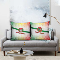 Guinea Bissau Pillow Cover with White Green Red Gradient Design - Wonder Print Shop