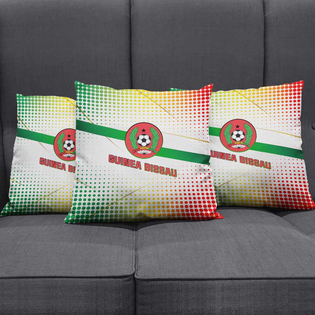 Guinea Bissau Pillow Cover with White Green Red Gradient Design - Wonder Print Shop