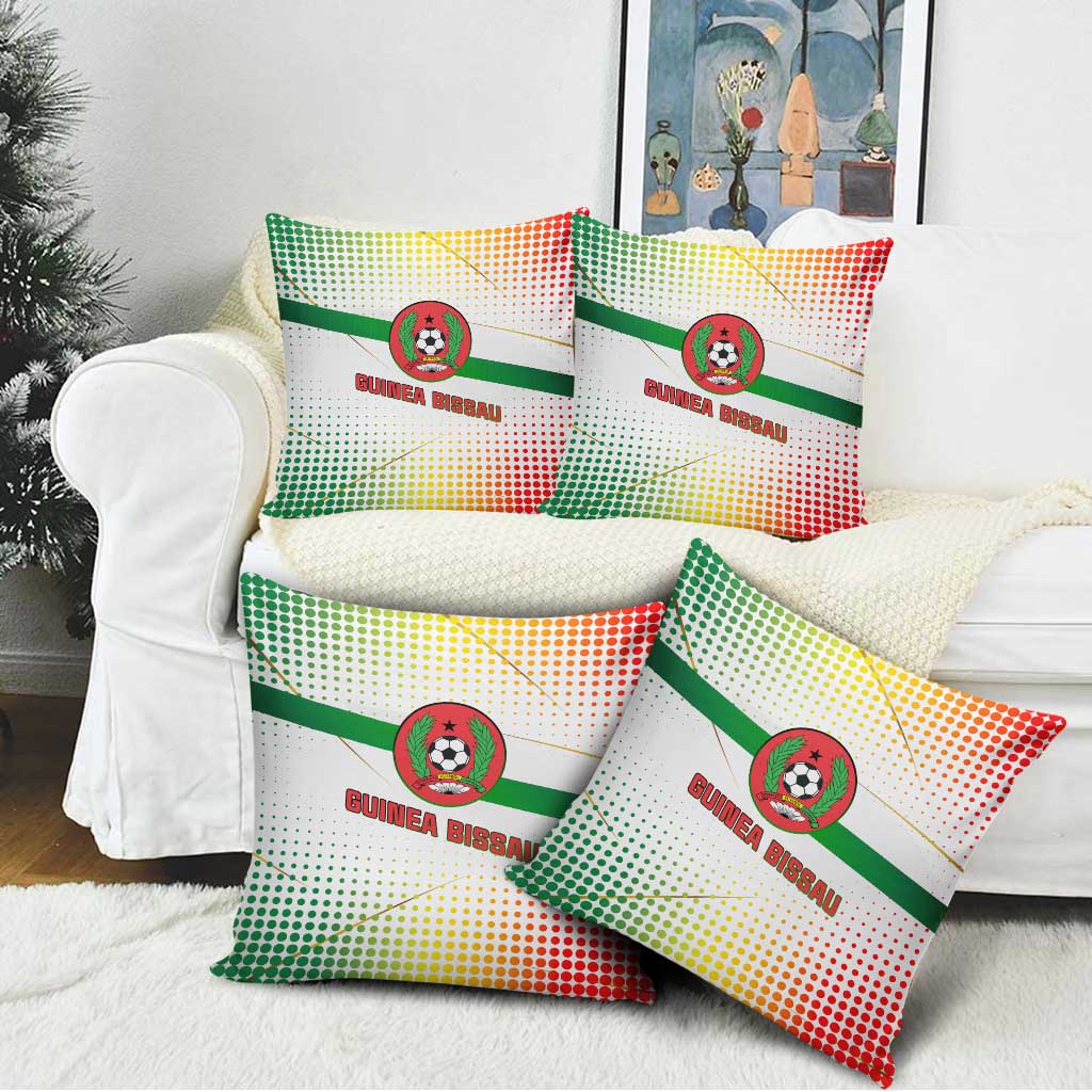 Guinea Bissau Pillow Cover with White Green Red Gradient Design - Wonder Print Shop