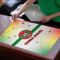 Guinea Bissau Puzzle with White Green Red Gradient Design - Wonder Print Shop