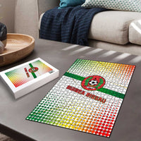 Guinea Bissau Puzzle with White Green Red Gradient Design - Wonder Print Shop
