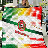 Guinea Bissau Quilt with White Green Red Gradient Design - Wonder Print Shop