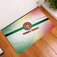 Guinea Bissau Rubber Doormat with White Green Red Gradient Design - Wonder Print Shop