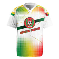 Guinea Bissau Rugby Jersey with White Green Red Gradient Design - Wonder Print Shop