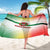 Guinea Bissau Sarong with White Green Red Gradient Design - Wonder Print Shop
