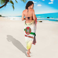 Guinea Bissau Sarong with White Green Red Gradient Design - Wonder Print Shop