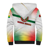 Guinea Bissau Sherpa Hoodie with White Green Red Gradient Design - Wonder Print Shop