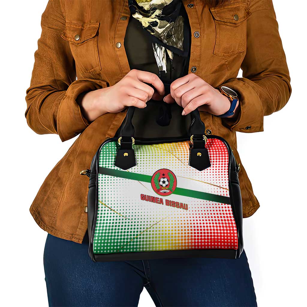 Guinea Bissau Shoulder Handbag with White Green Red Gradient Design - Wonder Print Shop