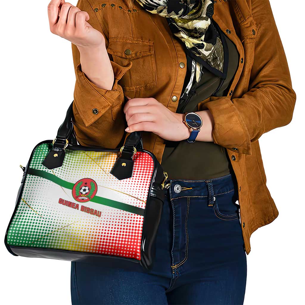 Guinea Bissau Shoulder Handbag with White Green Red Gradient Design - Wonder Print Shop