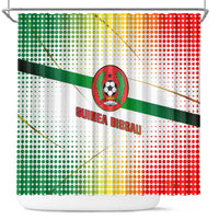 Guinea Bissau Shower Curtain with White Green Red Gradient Design - Wonder Print Shop