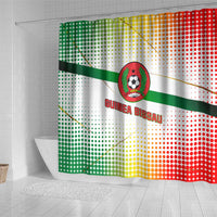 Guinea Bissau Shower Curtain with White Green Red Gradient Design - Wonder Print Shop