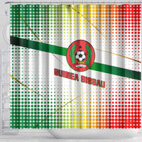 Guinea Bissau Shower Curtain with White Green Red Gradient Design - Wonder Print Shop