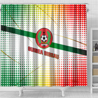 Guinea Bissau Shower Curtain with White Green Red Gradient Design - Wonder Print Shop
