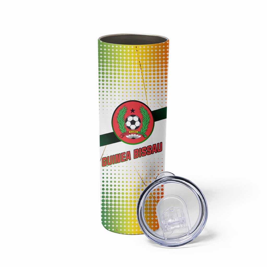 Guinea Bissau Skinny Tumbler with White Green Red Gradient Design - Wonder Print Shop