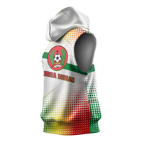 Guinea Bissau Sleeveless Hoodie with White Green Red Gradient Design - Wonder Print Shop