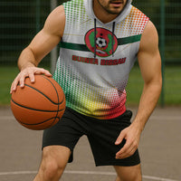 Guinea Bissau Sleeveless Hoodie with White Green Red Gradient Design - Wonder Print Shop