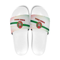 Guinea Bissau Slide Sandals with White Green Red Gradient Design - Wonder Print Shop