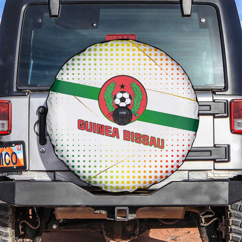 Guinea Bissau Spare Tire Cover with White Green Red Gradient Design - Wonder Print Shop