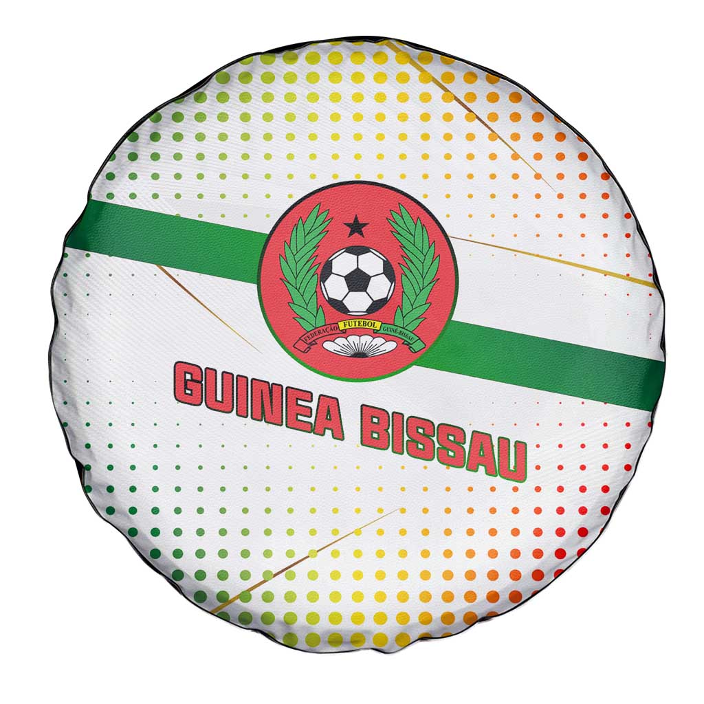 Guinea Bissau Spare Tire Cover with White Green Red Gradient Design - Wonder Print Shop