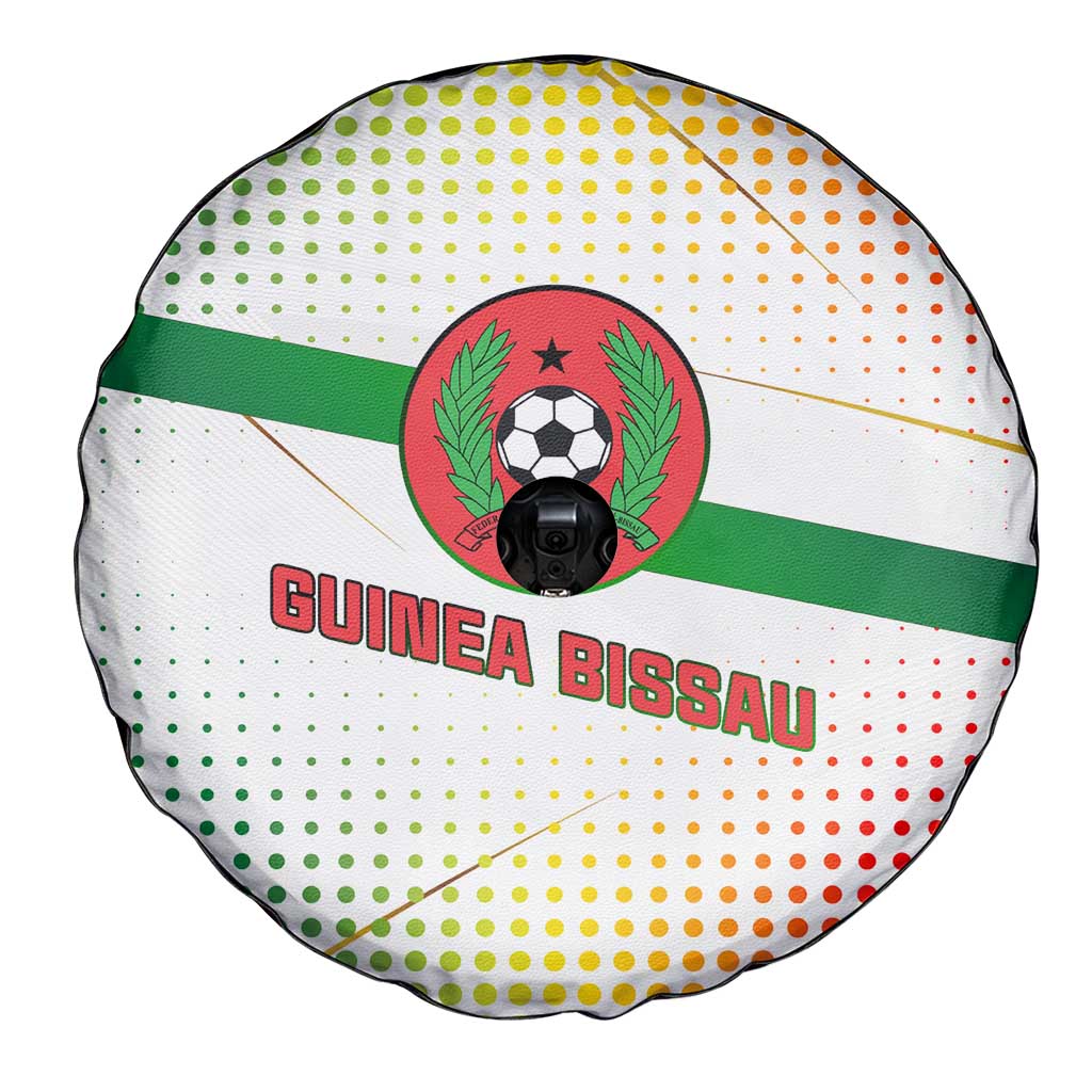 Guinea Bissau Spare Tire Cover with White Green Red Gradient Design - Wonder Print Shop