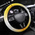 Guinea Bissau Steering Wheel Cover with White Green Red Gradient Design - Wonder Print Shop