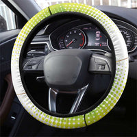 Guinea Bissau Steering Wheel Cover with White Green Red Gradient Design - Wonder Print Shop