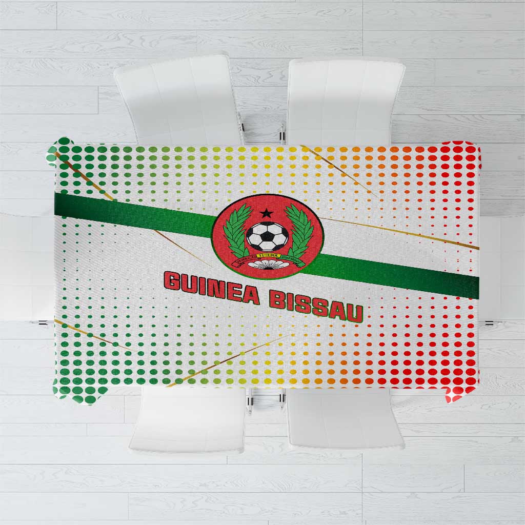 Guinea Bissau Tablecloth with White Green Red Gradient Design - Wonder Print Shop