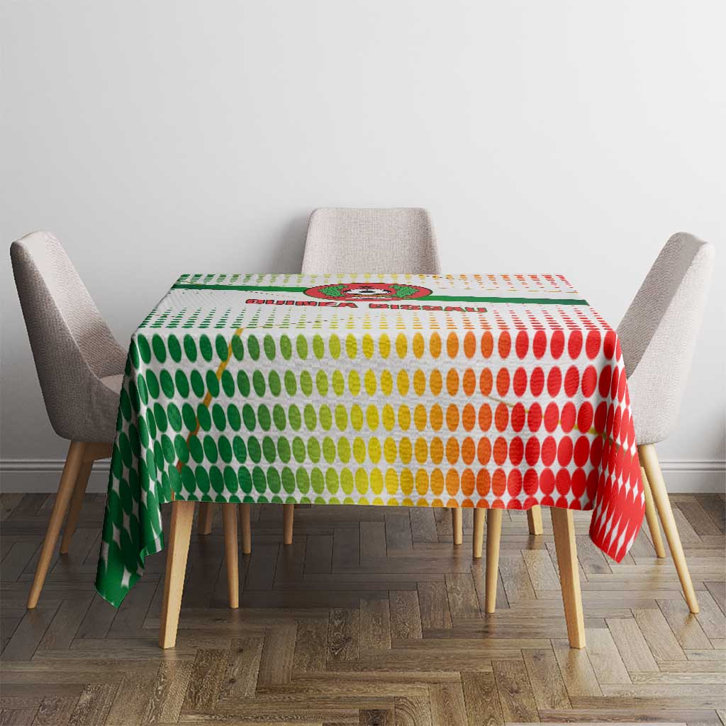 Guinea Bissau Tablecloth with White Green Red Gradient Design - Wonder Print Shop