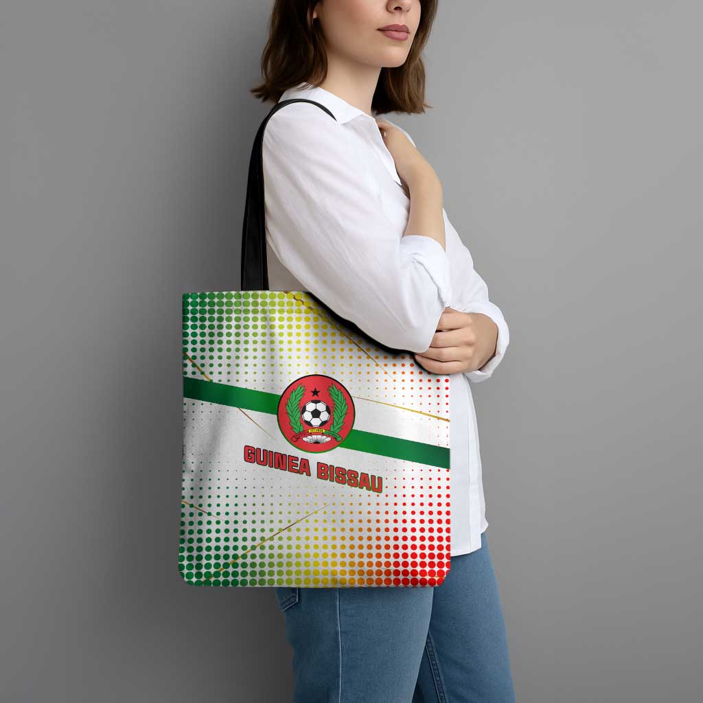 Guinea Bissau Tote Bag with White Green Red Gradient Design - Wonder Print Shop