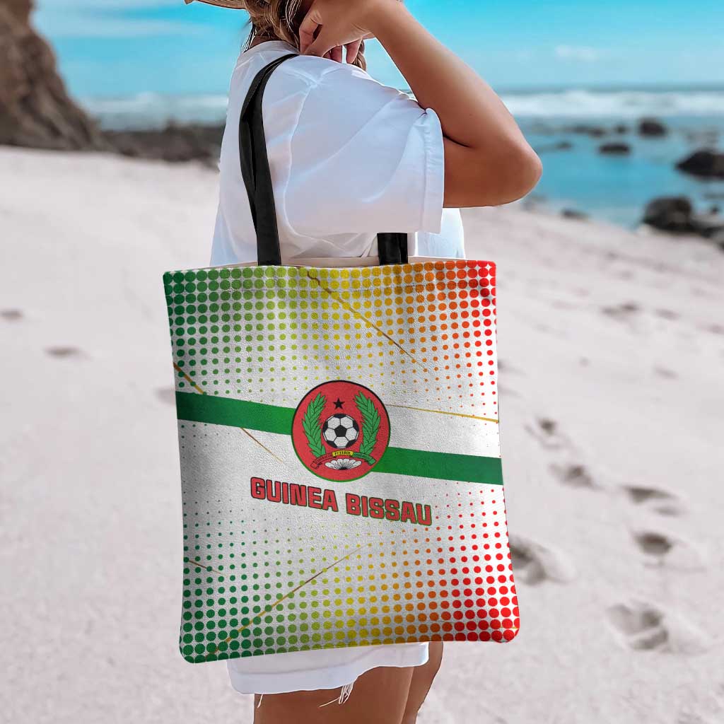 Guinea Bissau Tote Bag with White Green Red Gradient Design - Wonder Print Shop