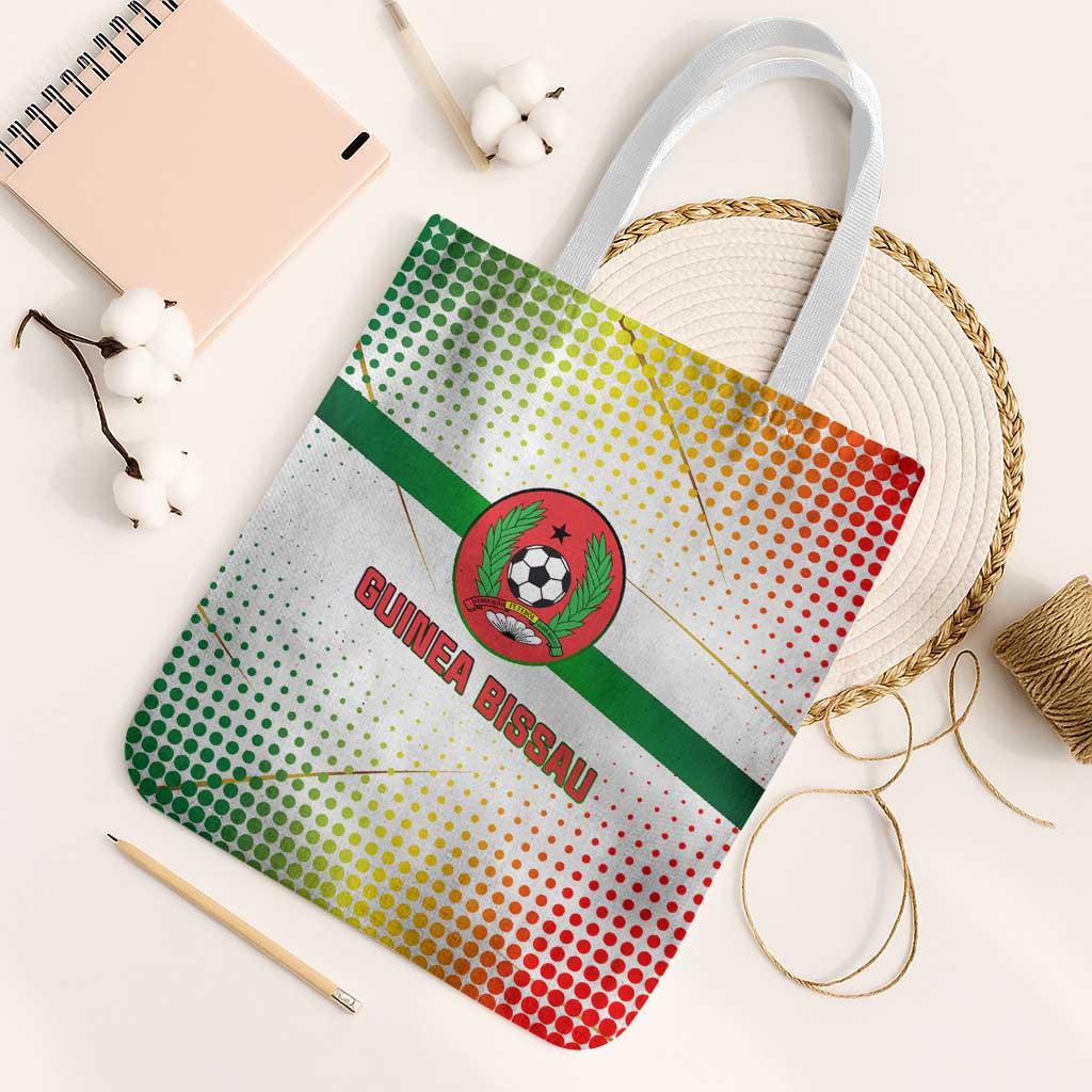 Guinea Bissau Tote Bag with White Green Red Gradient Design - Wonder Print Shop