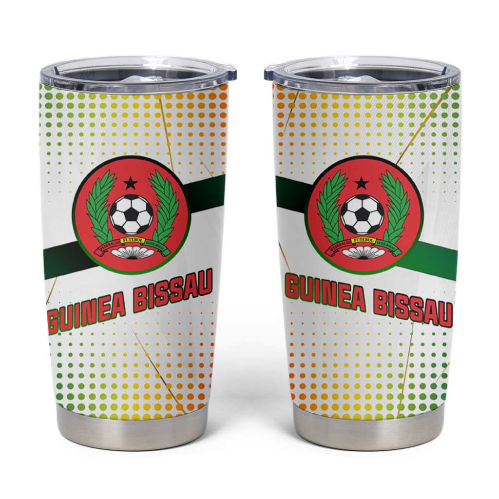 Guinea Bissau Tumbler Cup with White Green Red Gradient Design - Wonder Print Shop