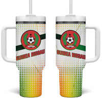 Guinea Bissau Tumbler With Handle with White Green Red Gradient Design - Wonder Print Shop