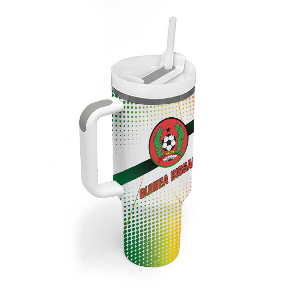 Guinea Bissau Tumbler With Handle with White Green Red Gradient Design - Wonder Print Shop