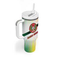 Guinea Bissau Tumbler With Handle with White Green Red Gradient Design - Wonder Print Shop