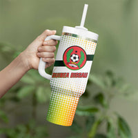 Guinea Bissau Tumbler With Handle with White Green Red Gradient Design - Wonder Print Shop