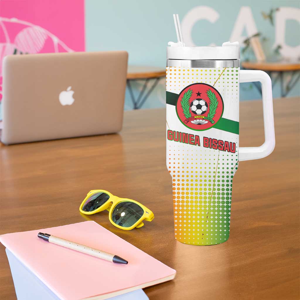 Guinea Bissau Tumbler With Handle with White Green Red Gradient Design - Wonder Print Shop