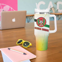 Guinea Bissau Tumbler With Handle with White Green Red Gradient Design - Wonder Print Shop