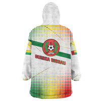 Guinea Bissau Wearable Blanket Hoodie with White Green Red Gradient Design - Wonder Print Shop
