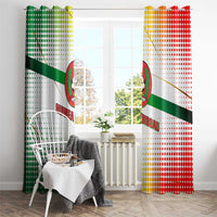 Guinea Bissau Window Curtain with White Green Red Gradient Design - Wonder Print Shop