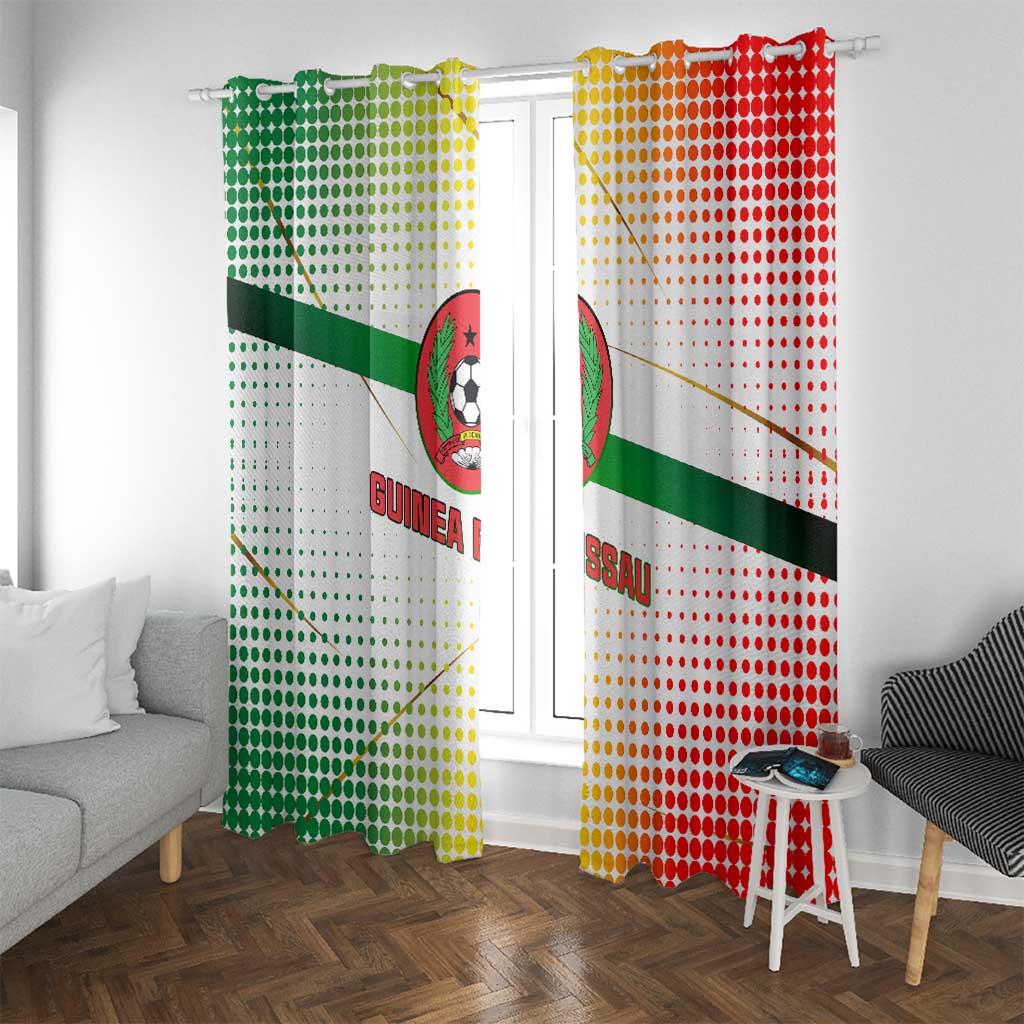 Guinea Bissau Window Curtain with White Green Red Gradient Design - Wonder Print Shop