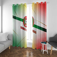 Guinea Bissau Window Curtain with White Green Red Gradient Design - Wonder Print Shop