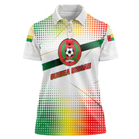 Guinea Bissau Women Polo Shirt with White Green Red Gradient Design - Wonder Print Shop