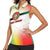 Guinea Bissau Women Sleeveless Polo Shirt with White Green Red Gradient Design - Wonder Print Shop