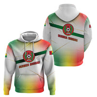 Guinea Bissau Zip Hoodie with White Green Red Gradient Design - Wonder Print Shop