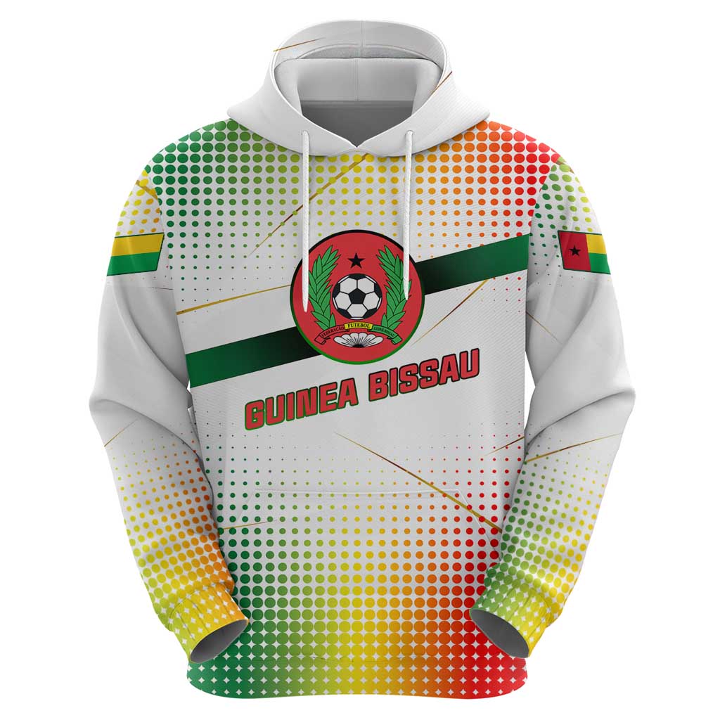 Guinea Bissau Zip Hoodie with White Green Red Gradient Design - Wonder Print Shop