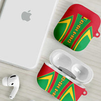 Guinea Bissau AirPods Case with Red Green Yellow Stripe Design and Black Star - Wonder Print Shop