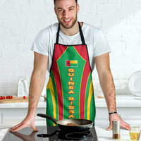 Guinea Bissau Apron with Red Green Yellow Stripe Design and Black Star - Wonder Print Shop